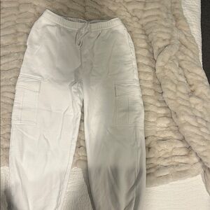 TNA White Cargo Joggers